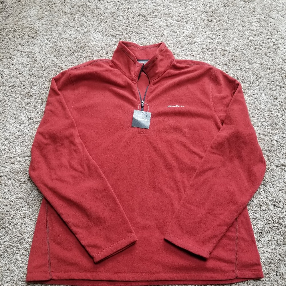 NWT Burnt Orange Eddie Bauer Fleece Sweatshirt